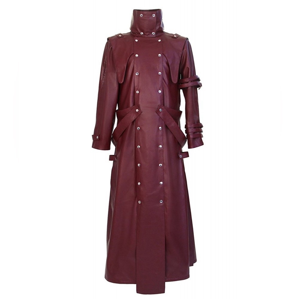 TRIGUN BADLANDS RUMBLE VASH THE STAMPEDE COSTUME
MAROON LEATHER
TRENCH COAT
